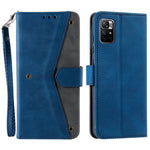 Skarvningssömmar, hudvänlig, dubbelsidig magnetisk spänne, fallskyddande PU-läder + TPU-stativ, plånboksfodral för Xiaomi Redmi Note 11 5G (Kina) (MediaTek)/Note 11S 5G/Note 11T 5G
