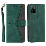 Skarvningssömmar, hudvänlig, dubbelsidig magnetisk spänne, fallskyddande PU-läder + TPU-stativ, plånboksfodral för Xiaomi Redmi Note 11 5G (Kina) (MediaTek)/Note 11S 5G/Note 11T 5G