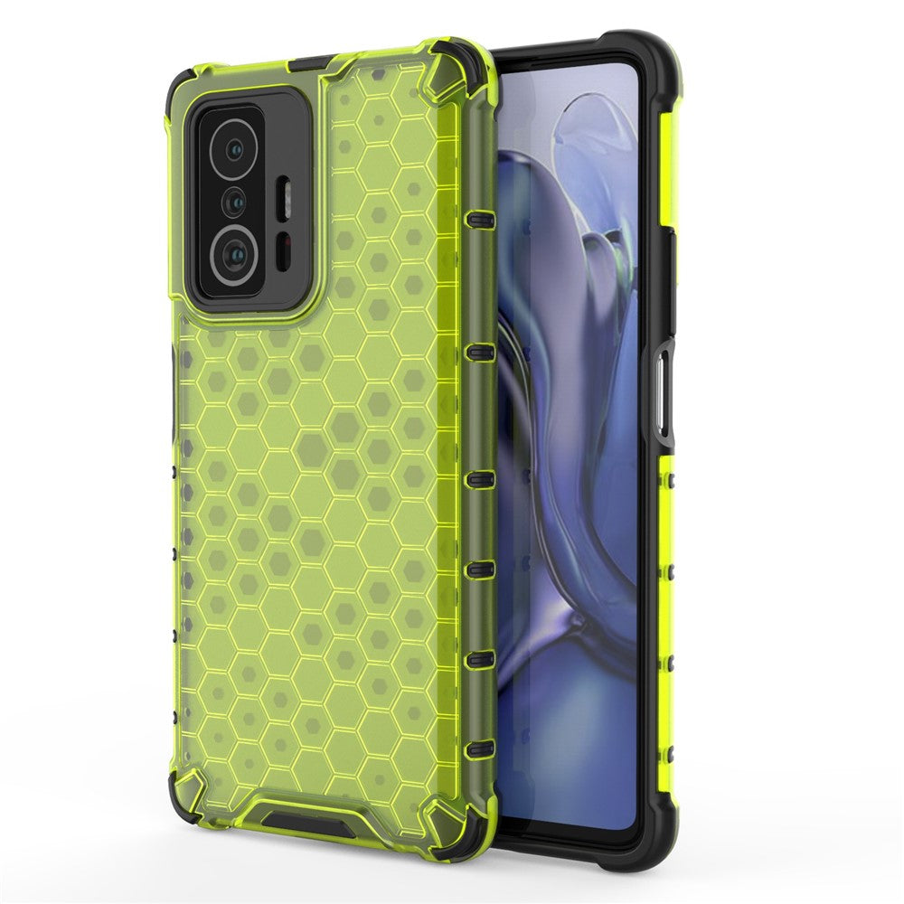Scratch Resistant Honeycomb Pattern Shock-proof TPU + PC Combo Case for Xiaomi 11T / Xiaomi 11T Pro