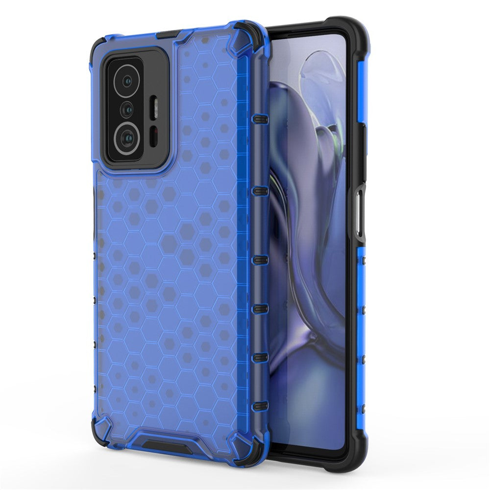 Scratch Resistant Honeycomb Pattern Shock-proof TPU + PC Combo Case for Xiaomi 11T / Xiaomi 11T Pro