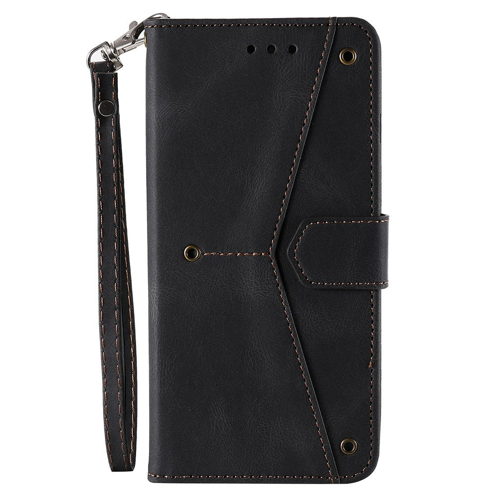 Splicing Stitching Skin-touch Feeling Full Protection PU Leather Cover Inner TPU Phone Case Shell with Stand Wallet for Xiaomi Redmi Note 11 Pro 5G (China) (MediaTek) / Note 11 Pro+ 5G
