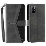 Splicing Stitching Skin-touch Feeling Full Protection PU Leather Cover Inner TPU Phone Case Shell with Stand Wallet for Xiaomi Redmi Note 11 Pro 5G (China) (MediaTek) / Note 11 Pro+ 5G