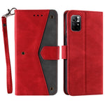 Splicing Stitching Skin-touch Feeling Full Protection PU Leather Cover Inner TPU Phone Case Shell with Stand Wallet for Xiaomi Redmi Note 11 Pro 5G (China) (MediaTek) / Note 11 Pro+ 5G