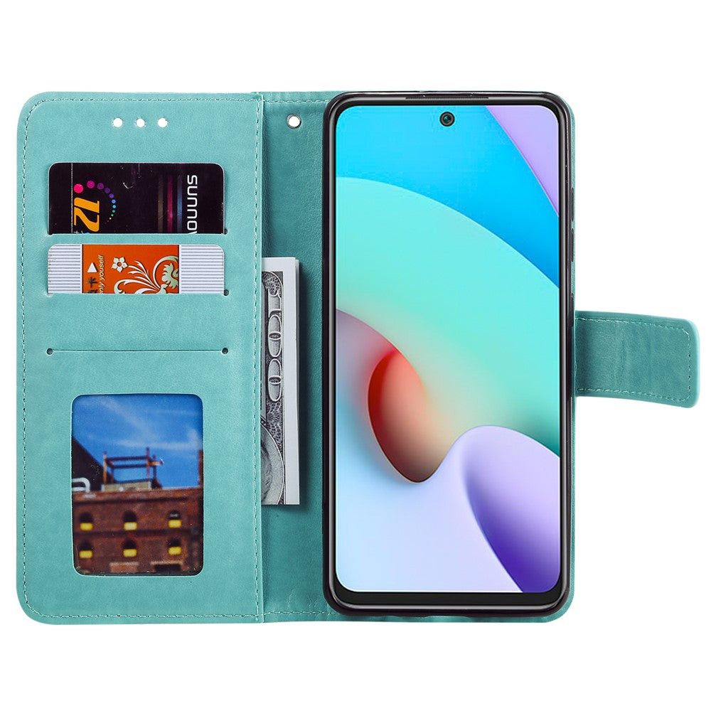 Imprinted Mandala Flower Wallet Leather Phone Case Anti-scratch Stand Shell with Strap for Xiaomi Redmi Note 11 Pro 5G (China) (MediaTek) / Note 11 Pro+ 5G