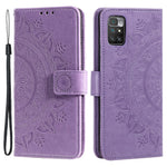Imprinted Mandala Flower Wallet Leather Phone Case Anti-scratch Stand Shell with Strap for Xiaomi Redmi Note 11 Pro 5G (China) (MediaTek) / Note 11 Pro+ 5G