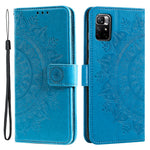 Imprinted Mandala Flower Wallet Leather Phone Case Anti-scratch Stand Shell with Strap for Xiaomi Redmi Note 11 Pro 5G (China) (MediaTek) / Note 11 Pro+ 5G