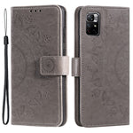 Imprinted Mandala Flower Wallet Leather Phone Case Anti-scratch Stand Shell with Strap for Xiaomi Redmi Note 11 Pro 5G (China) (MediaTek) / Note 11 Pro+ 5G