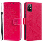 Imprinted Mandala Flower Wallet Leather Phone Case Anti-scratch Stand Shell with Strap for Xiaomi Redmi Note 11 Pro 5G (China) (MediaTek) / Note 11 Pro+ 5G