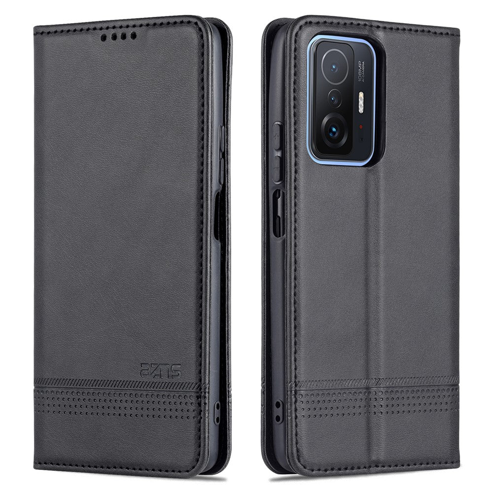 AZNS Wallet Design Durable PU Leather Shockproof Phone Cover Case for Xiaomi 11T / Xiaomi 11T Pro