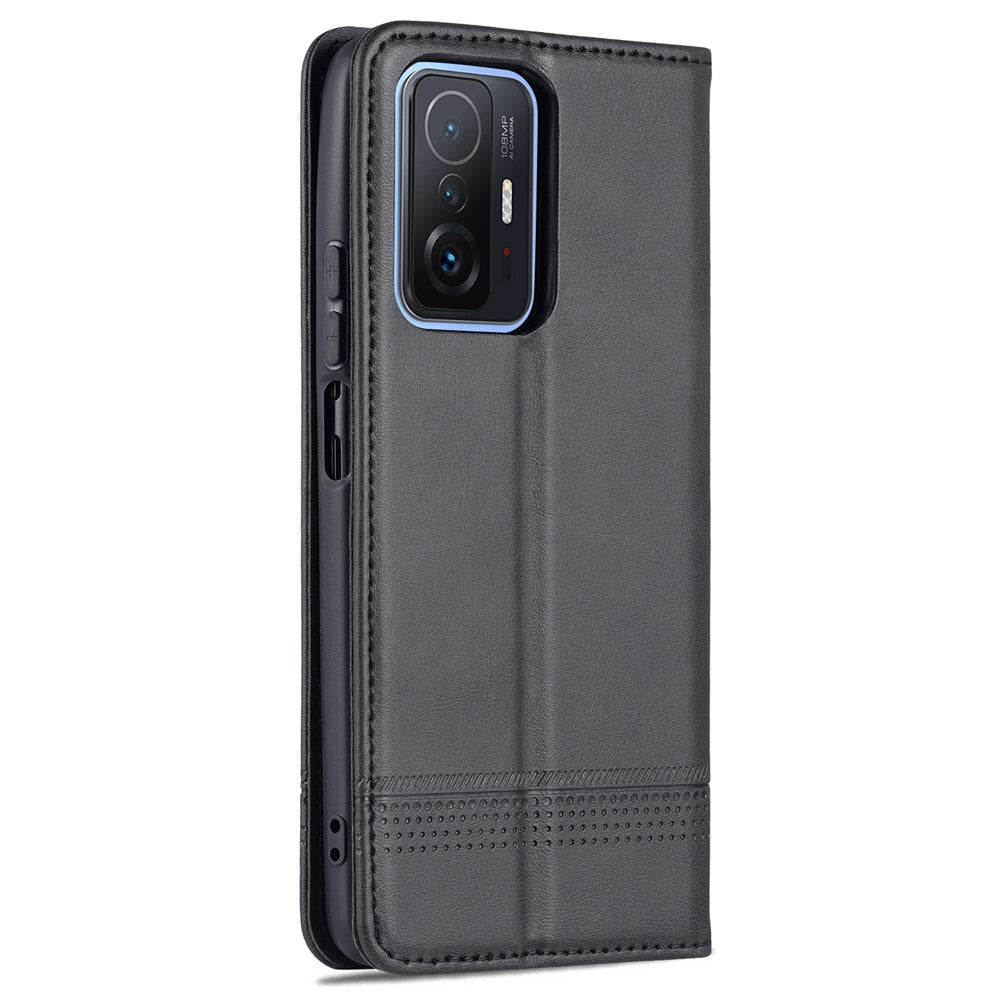 AZNS Wallet Design Durable PU Leather Shockproof Phone Cover Case for Xiaomi 11T / Xiaomi 11T Pro