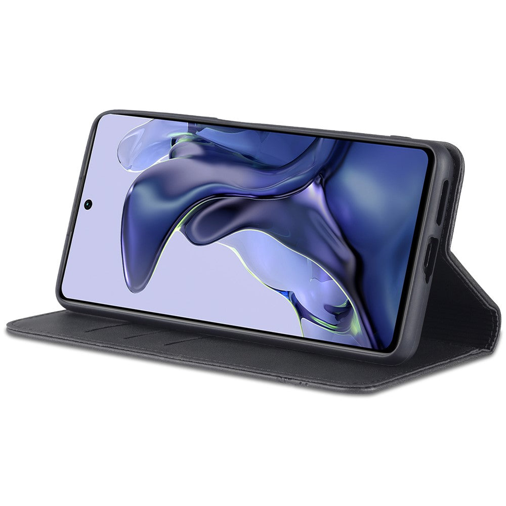 AZNS Wallet Design Durable PU Leather Shockproof Phone Cover Case for Xiaomi 11T / Xiaomi 11T Pro