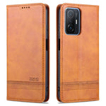 AZNS Wallet Design Durable PU Leather Shockproof Phone Cover Case for Xiaomi 11T / Xiaomi 11T Pro