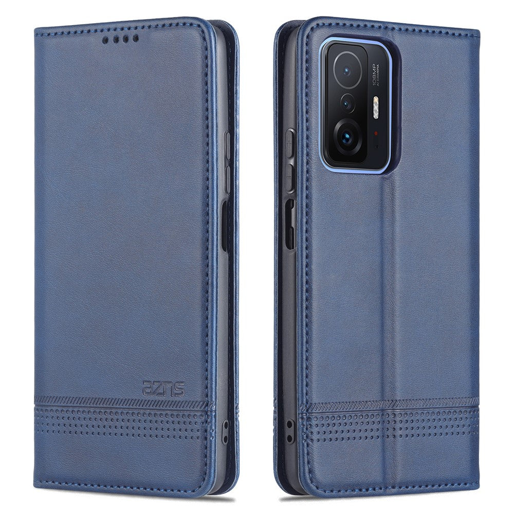 AZNS Wallet Design Durable PU Leather Shockproof Phone Cover Case for Xiaomi 11T / Xiaomi 11T Pro