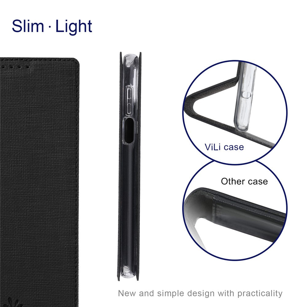 VILI DMX Series Auto Closing PU Leather Magnetic Stand Design Phone Cover Shell with Card Holder for Xiaomi 11T / Xiaomi 11T Pro