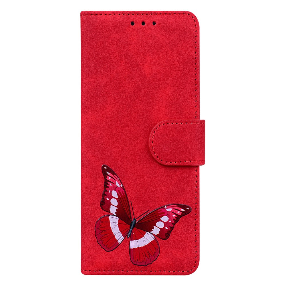 Magnetspänne Stort fjärilsmönster Tryck Reptåligt PU-läderfodral med stativ för Xiaomi 11T / Xiaomi 11T Pro