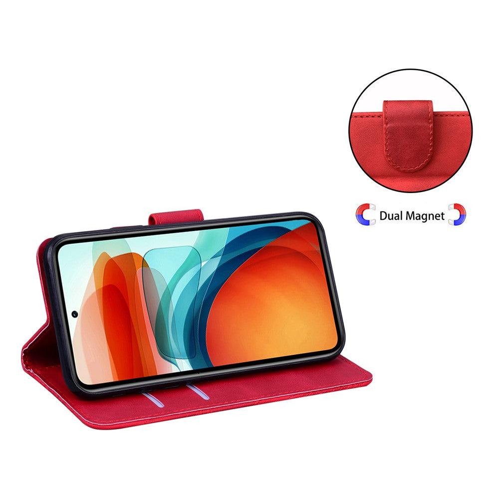 Magnetspänne Stort fjärilsmönster Tryck Reptåligt PU-läderfodral med stativ för Xiaomi 11T / Xiaomi 11T Pro