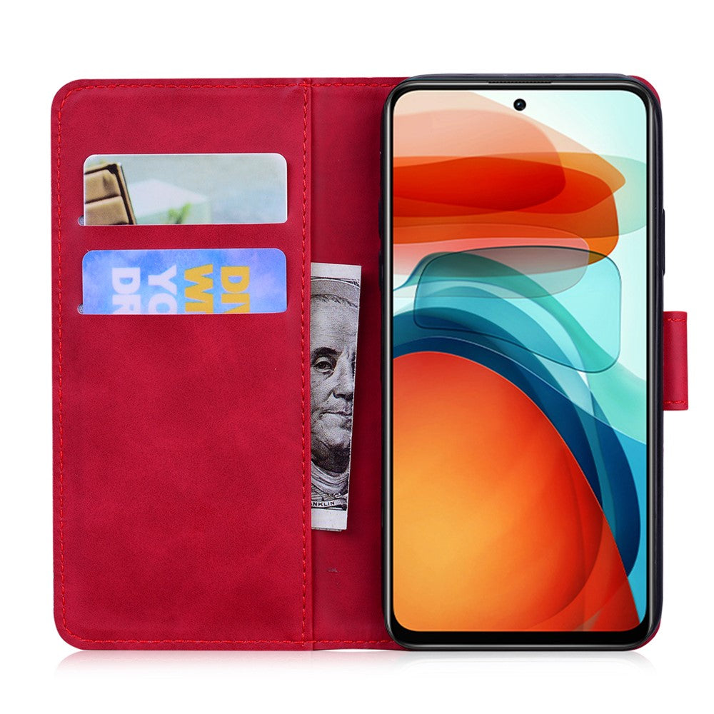 Magnetspänne Stort fjärilsmönster Tryck Reptåligt PU-läderfodral med stativ för Xiaomi 11T / Xiaomi 11T Pro