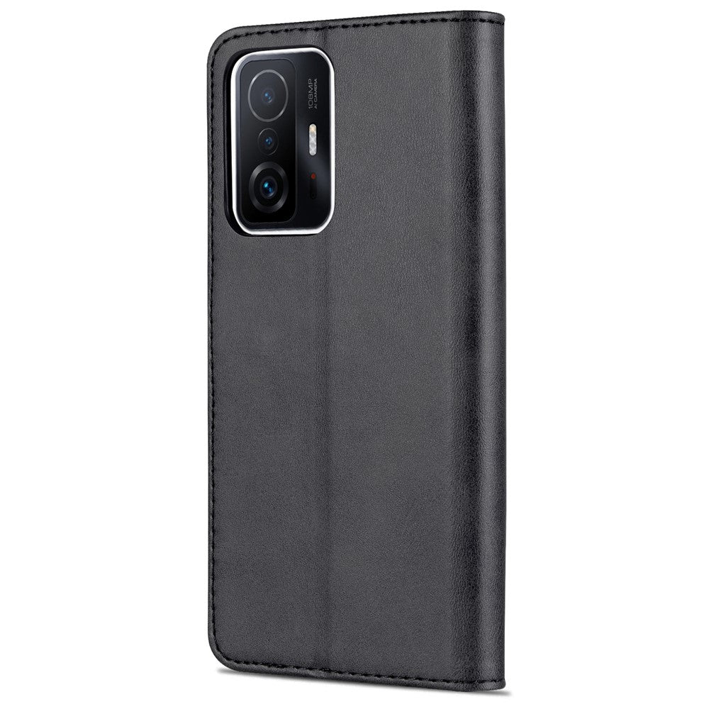 AZNS Premium PU Leather Wallet Stand Magnetic Closure Protective Flip Phone Cover for Xiaomi 11T / 11T Pro
