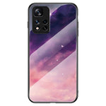 Starry Sky Pattern Design Tempered Glass Back Soft TPU Shock Absorption Protective Case for Xiaomi Redmi Note 11 Pro 5G (China) (MediaTek)/Note 11 Pro+ 5G