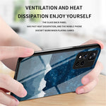 Starry Sky Pattern Design Tempered Glass Back Soft TPU Shock Absorption Protective Case for Xiaomi Redmi Note 11 Pro 5G (China) (MediaTek)/Note 11 Pro+ 5G
