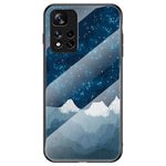 Skyddsskal i härdat glas med stjärnmönster och mjukt TPU-material, stötdämpande design för Xiaomi Redmi Note 11 Pro 5G (Kina) (MediaTek)/Note 11 Pro+ 5G