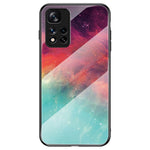 Skyddsskal i härdat glas med stjärnmönster och mjukt TPU-material, stötdämpande design för Xiaomi Redmi Note 11 Pro 5G (Kina) (MediaTek)/Note 11 Pro+ 5G