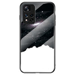 Skyddsskal i härdat glas med stjärnmönster och mjukt TPU-material, stötdämpande design för Xiaomi Redmi Note 11 Pro 5G (Kina) (MediaTek)/Note 11 Pro+ 5G