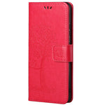Folio Flip Owl Tree Imprint Well-Protected Anti-Drop Stylish Leather Wallet Phone Case Shell with Stand for Xiaomi Redmi Note 11 5G (China) (MediaTek)/Redmi Note 11T 5G/Redmi Note 11S 5G