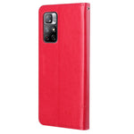 Wallet Function Phone Case Imprinted Butterflies Flower Anti-fall PU Leather Protective Phone Stand Shell for Xiaomi Redmi Note 11 5G (China) (MediaTek)/Redmi Note 11T 5G/Redmi Note 11S 5G