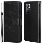 Plånboksfodral med tryck av fjärilar och blommor, fallskyddande PU-läder och skyddande mobilställ för Xiaomi Redmi Note 11 5G (Kina) (MediaTek)/Redmi Note 11T 5G/Redmi Note 11S 5G