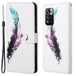 Plånboksfodral i PU-läder med korsstruktur, stativ, fällbart 3D-mönster, stötsäkert skyddsfodral för Xiaomi Redmi Note 12 Pro 4G / 11 Pro 4G (MediaTek) / Note 11 Pro 5G (Qualcomm)