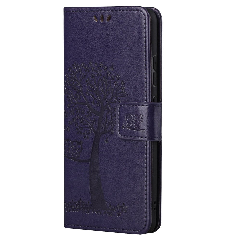 Moderne flipcover med ugletræsmønster, god beskyttelse, stødabsorberende, stilfuldt læderpungcover med stativ til Xiaomi Redmi Note 12 Pro 4G / 11 Pro 4G (MediaTek) / Note 11 Pro 5G (Qualcomm)