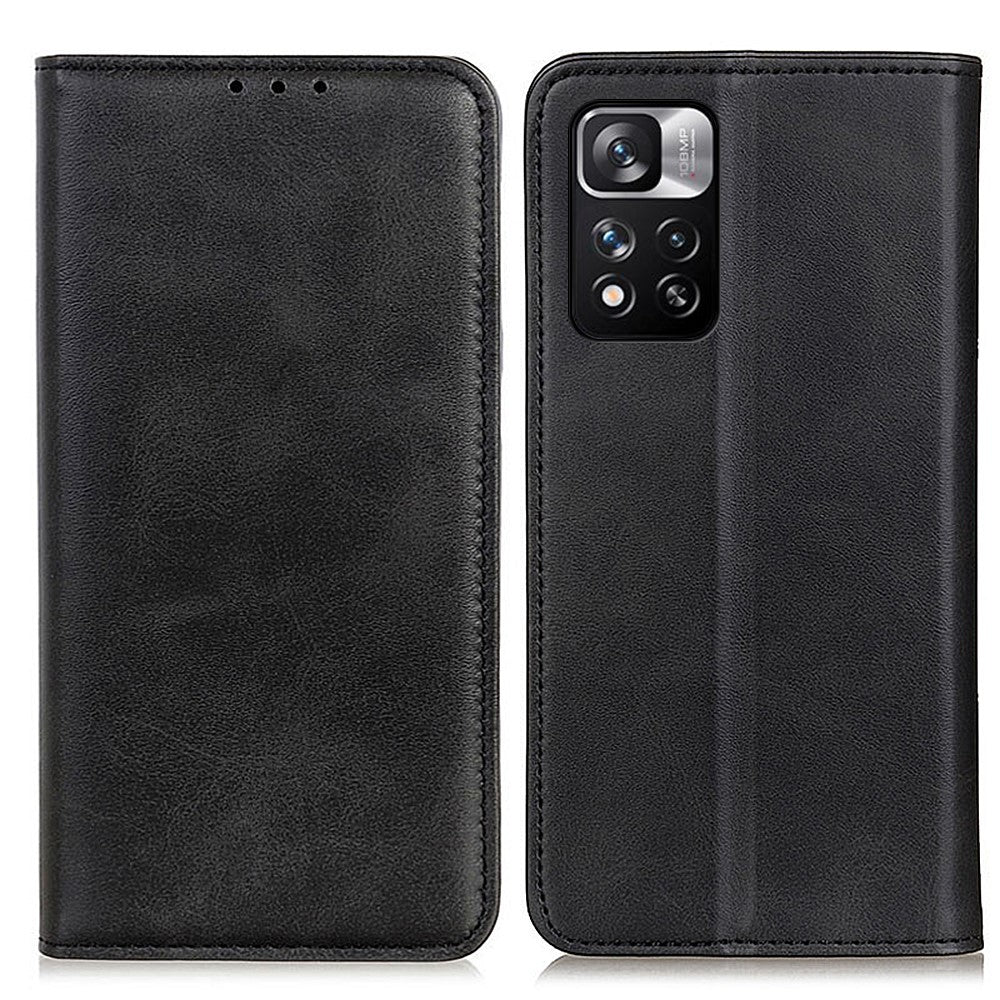 Magnetic Auto-absorbed Split Leather Cover + TPU Inner Case Wallet Stand Protective Cover Shell for Xiaomi Redmi Note 11 Pro 5G (China) (MediaTek)/11 Pro+ 5G