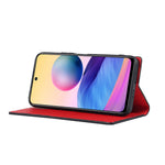 Litchi Skin Genuine Leather Phone Cover Anti-fall Stand Design Phone Case with Wrist Strap for Xiaomi Redmi Note 10 JE