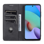 AZNS Auto-absorbed Wallet Design PU Leather Shockproof Phone Stand Cover Case for Xiaomi Redmi Note 11 5G (China) (MediaTek)/Poco M4 Pro 5G