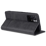 AZNS Auto-absorbed Wallet Design PU Leather Shockproof Phone Stand Cover Case for Xiaomi Redmi Note 11 5G (China) (MediaTek)/Poco M4 Pro 5G