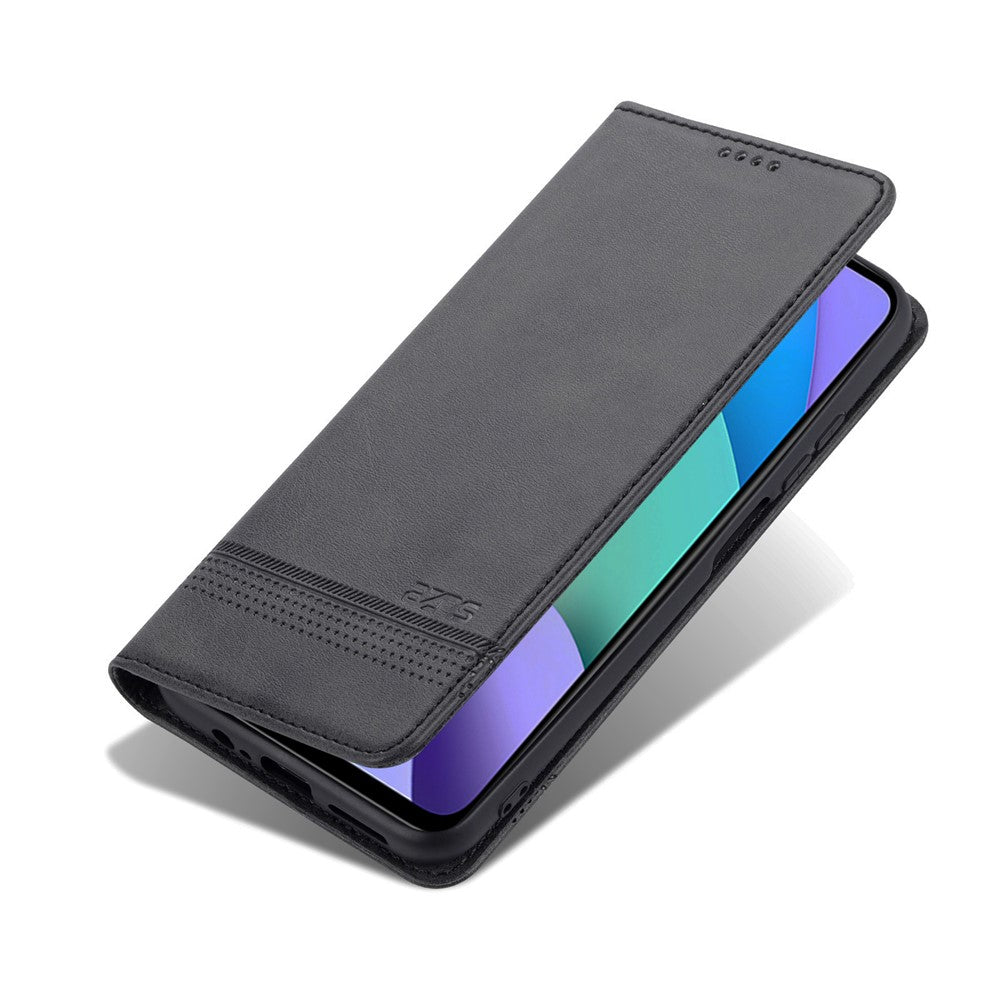 AZNS Auto-absorbed Wallet Design PU Leather Shockproof Phone Stand Cover Case for Xiaomi Redmi Note 11 5G (China) (MediaTek)/Poco M4 Pro 5G