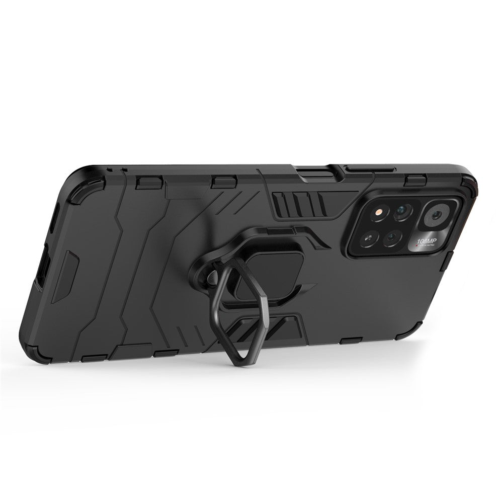 Ring Holder Kickstand Flexible TPU + Hard PC Anti-Slip Protective Phone Case for Xiaomi Redmi Note 11 Pro 5G (China) (MediaTek)/11 Pro+ 5G