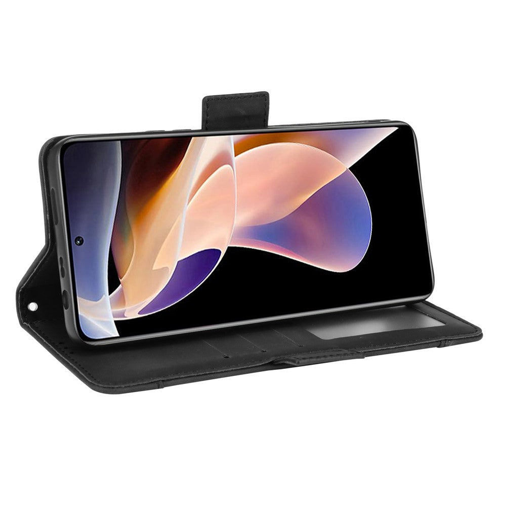 Magnetic Closure Scratch-resistant Case Multiple Card Slot Design Wallet PU Leather Phone Cover with Stand for Xiaomi Redmi Note 11 Pro+ 5G/Redmi Note 11 Pro 5G (China) (MediaTek)