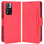 Magnetisk stängning, reptåligt fodral, design med flera kortplatser, plånbok i PU-läder och stativ för Xiaomi Redmi Note 11 Pro+ 5G/Redmi Note 11 Pro 5G (Kina) (MediaTek)