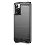 MOFI Shockproof Carbon Fiber Brushed Texture TPU Phone Case for Xiaomi Redmi Note 11 Pro+ 5G/Redmi Note 11 Pro 5G (China) (MediaTek)