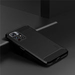 MOFI Shockproof Carbon Fiber Brushed Texture TPU Phone Case for Xiaomi Redmi Note 11 Pro+ 5G/Redmi Note 11 Pro 5G (China) (MediaTek)