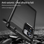 MOFI Shockproof Carbon Fiber Brushed Texture TPU Phone Case for Xiaomi Redmi Note 11 Pro+ 5G/Redmi Note 11 Pro 5G (China) (MediaTek)