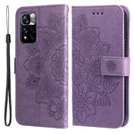 Imprinting Flower Pattern Wallet Leather Protective Phone Case Shell with Foldable Stand for Xiaomi Redmi Note 11 Pro 5G (China) (MediaTek)/Note 11 Pro+ 5G