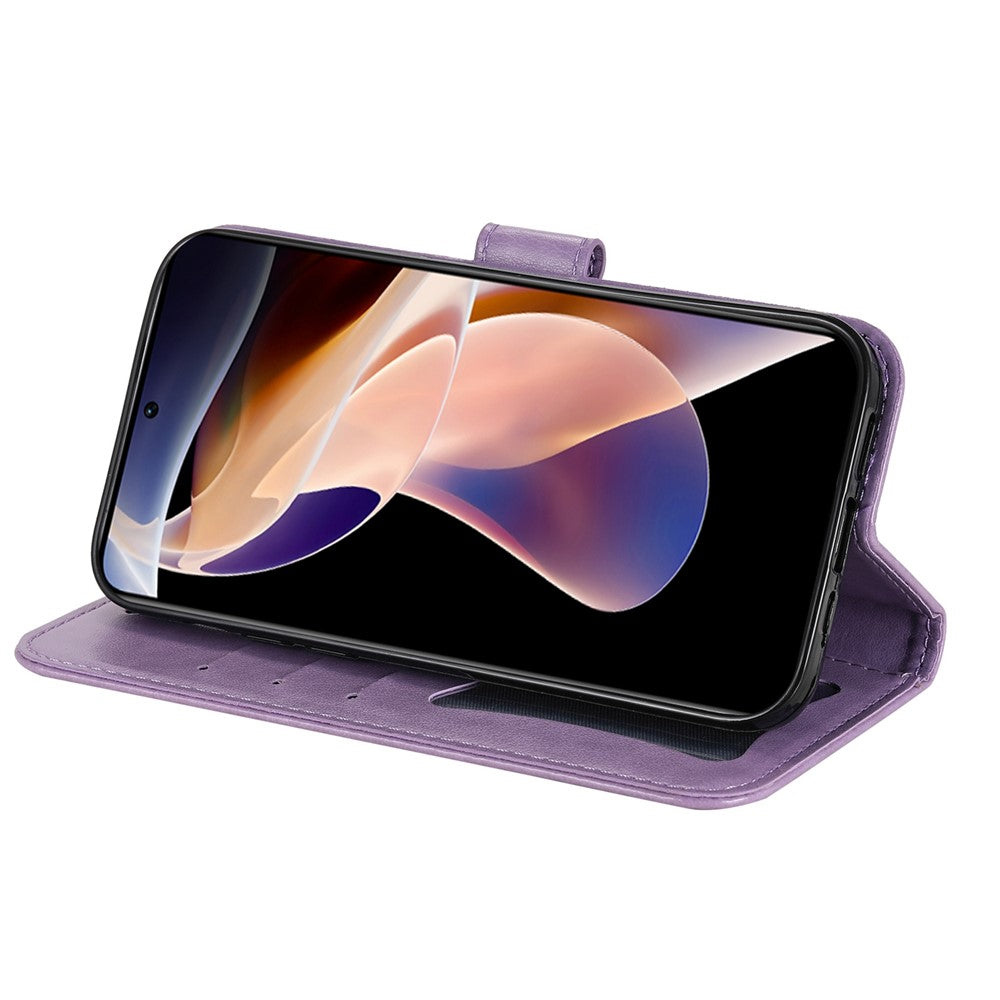 Imprinting Flower Pattern Wallet Leather Protective Phone Case Shell with Foldable Stand for Xiaomi Redmi Note 11 Pro 5G (China) (MediaTek)/Note 11 Pro+ 5G