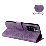 Imprinting Flower Pattern Wallet Leather Protective Phone Case Shell with Foldable Stand for Xiaomi Redmi Note 11 Pro 5G (China) (MediaTek)/Note 11 Pro+ 5G