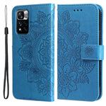 Imprinting Flower Pattern Wallet Leather Protective Phone Case Shell with Foldable Stand for Xiaomi Redmi Note 11 Pro 5G (China) (MediaTek)/Note 11 Pro+ 5G