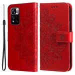 Imprinting Flower Pattern Wallet Leather Protective Phone Case Shell with Foldable Stand for Xiaomi Redmi Note 11 Pro 5G (China) (MediaTek)/Note 11 Pro+ 5G