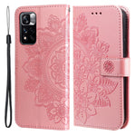 Imprinting Flower Pattern Wallet Leather Protective Phone Case Shell with Foldable Stand for Xiaomi Redmi Note 11 Pro 5G (China) (MediaTek)/Note 11 Pro+ 5G