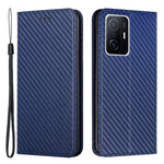 Lædercover med kulfiberstruktur, stativ, pung og magnetisk selvlukkende mobilcover til Xiaomi 11T/11T Pro